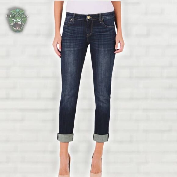 Kut From the Cloth Catherine Slim Boyfriend Ankle Jeans Royal Wash, Size 8 - Picture 5 of 6